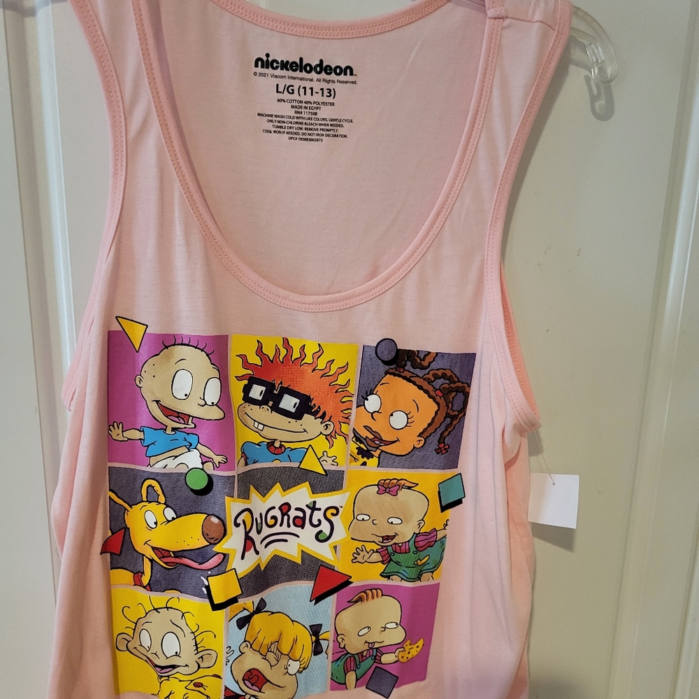 RUGRATS Nickelodeon Character Graphic Tank Top. Size Large New with Tags